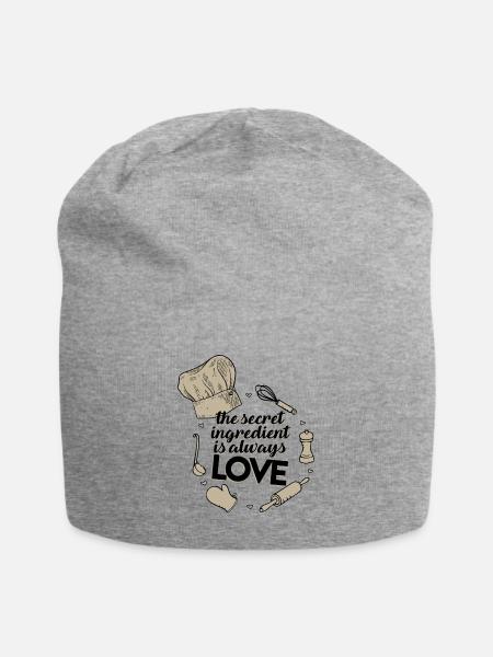 Rezept Liebe - Jersey-Beanie - Grau meliert
