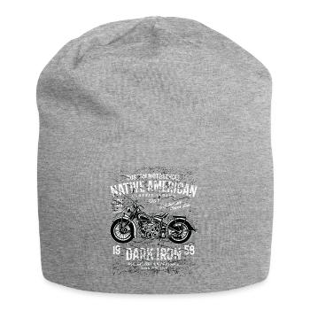 Dark Iron - Jersey Beanie - heather grey - Front