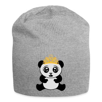 weiblich maedchen prinzessin krone koenigin schoen - Jersey-Beanie - Grau meliert - Vorne