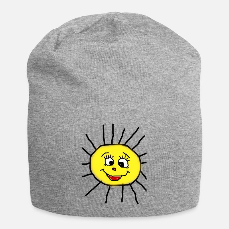Soleil drôle - Bonnet en jersey - gris chiné