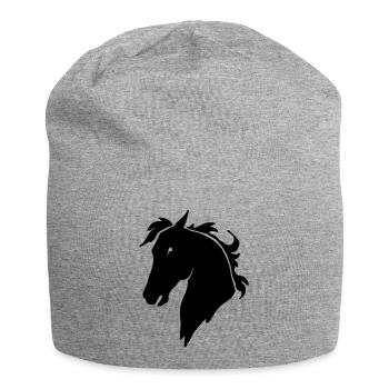 Tête de Cheval - Bonnet en jersey - gris chiné - Devant