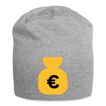 Geld Euro - Jersey-Beanie - Grau meliert - Vorne