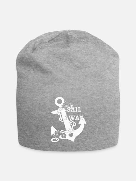 Maritimes Sweatshirt - Jersey-Beanie - Grau meliert