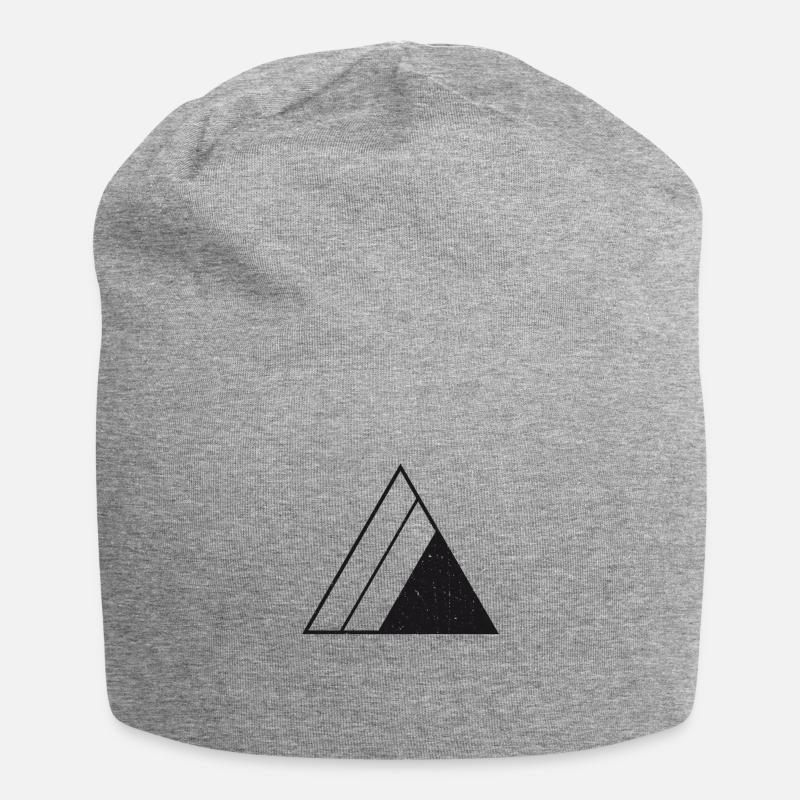 Icônes de forme de triangles lineart minimalistes - Bonnet en jersey - gris chiné