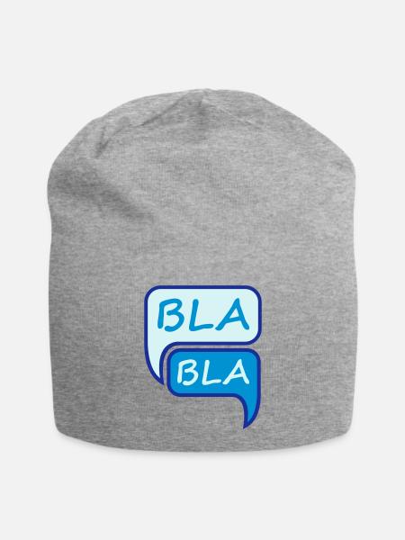 Bla Bla Design - Jersey-Beanie - Grau meliert