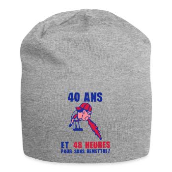 Vomit puke vomit 40 years back - Jersey Beanie - heather grey - Front