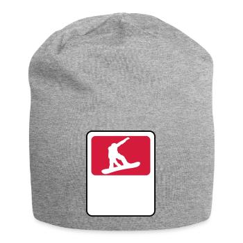 frame shield name text drive snowboard jump sp - Jersey Beanie - heather grey - Front