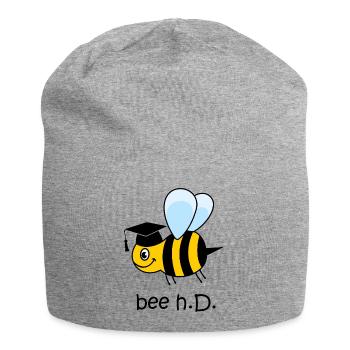 Ph.D., docteur, abeille avec un chapeau, drôle d’abeille, bee - Bonnet en jersey - gris chiné - Devant