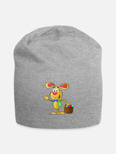 Osterhase - Jersey-Beanie - Grau meliert