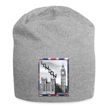 London Big Ben Union Jack - Bonnet en jersey - gris chiné - Devant