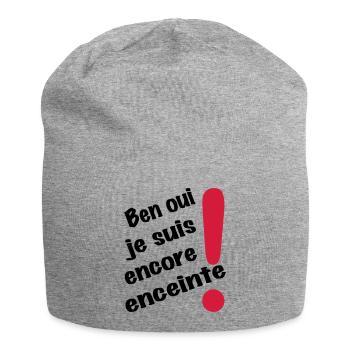 encore enceinte - Bonnet en jersey - gris chiné - Devant