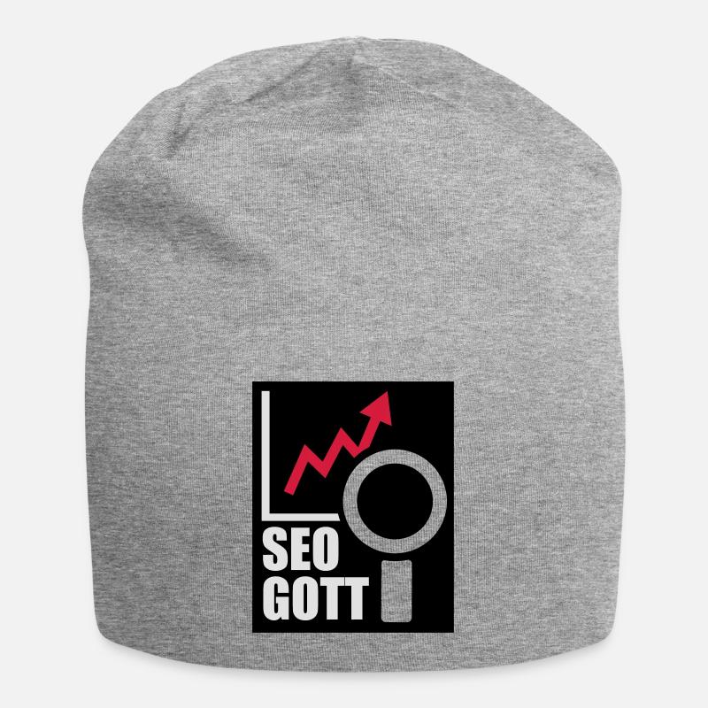 seo - Jersey-Beanie - Grau meliert