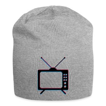 Écran de télévision 3d tv tv rétro antenne - Bonnet en jersey - gris chiné - Devant