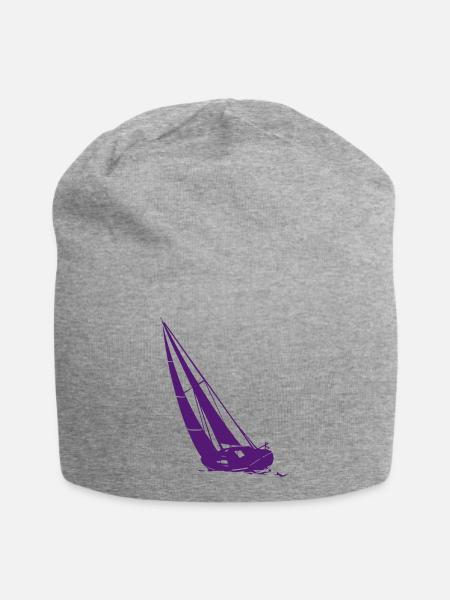 segelboot - segeln - sailing - sailor - maritim - Jersey-Beanie - Grau meliert