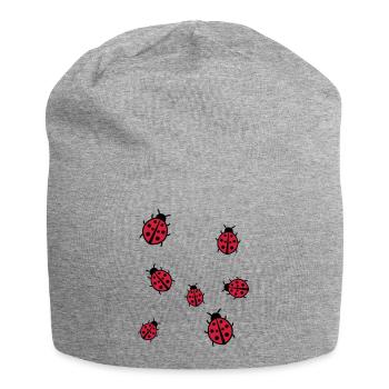 Kleiner Marienkäfer - Jersey-Beanie - Grau meliert - Vorne