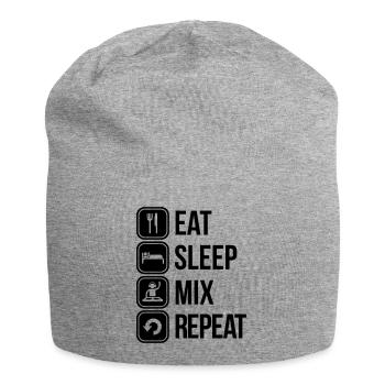 eat sleep mix repeat - Bonnet en jersey - gris chiné - Devant