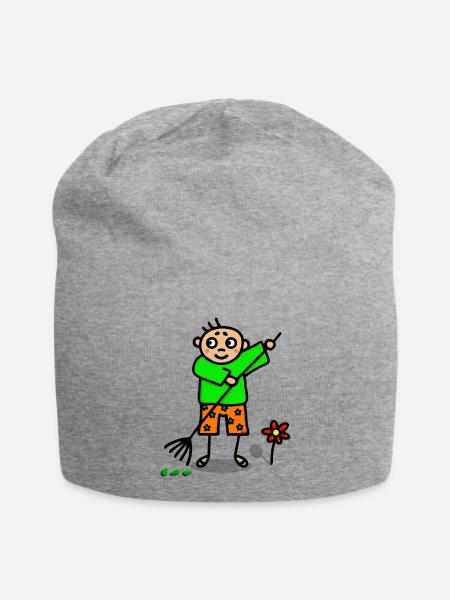 Gärtner Hobbygärtner - Jersey-Beanie - Grau meliert