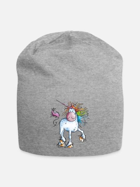 Rainbow Unicorn - Bonnet en jersey - gris chiné