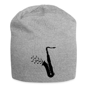 Saxofon - Jersey-Beanie - Grau meliert - Vorne