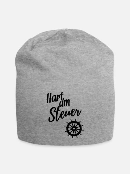 Hart am Steuer - Jersey-Beanie - Grau meliert