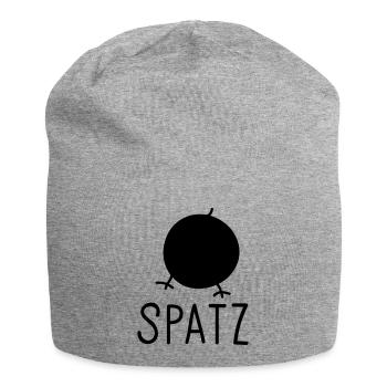 Spatz - Jersey-Beanie - Grau meliert - Vorne