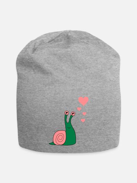 schnecke_verliebt_02 - Bonnet en jersey - gris chiné