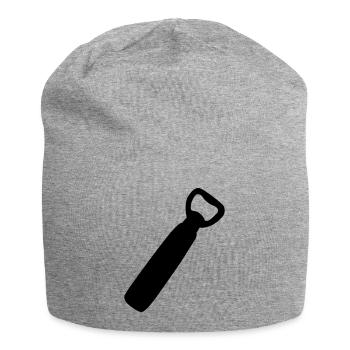 flaschenoefffner - Jersey-Beanie - Grau meliert - Vorne