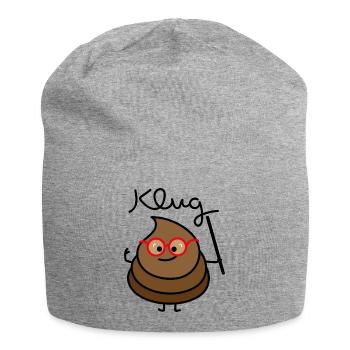 Klugscheißer - Jersey-Beanie - Grau meliert - Vorne