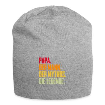 Papa Mann Mythos Legende - Jersey-Beanie - Grau meliert - Vorne