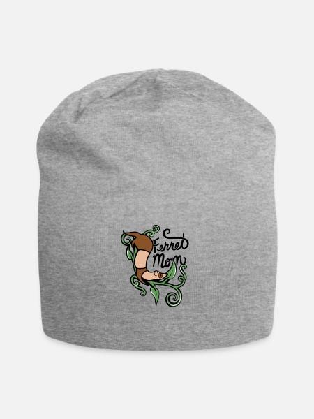 Frettchen Mutter - Jersey-Beanie - Grau meliert