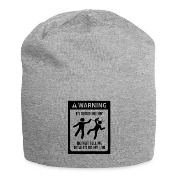 Mechaniker Warnung sag mir nicht - Jersey-Beanie - Grau meliert - Vorne