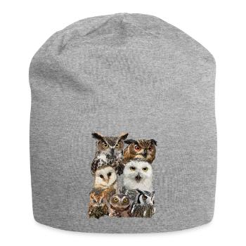Nächtliche Raubvögel - Jersey-Beanie - Grau meliert - Vorne