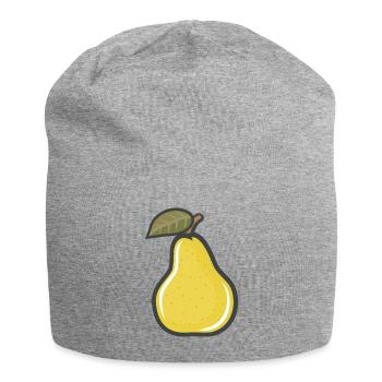 poire - Bonnet en jersey - gris chiné - Devant