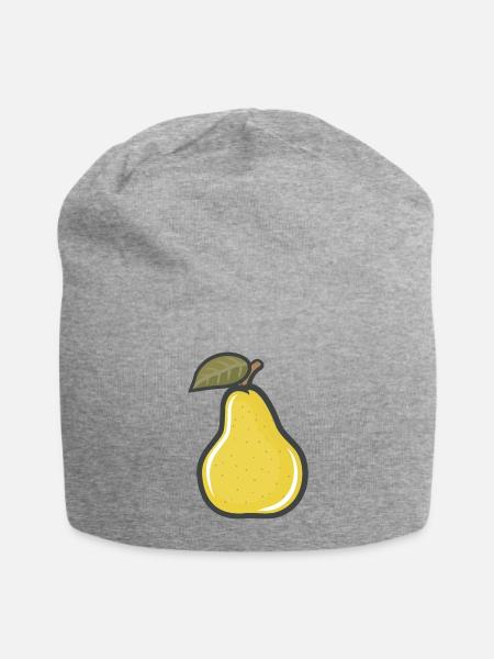 Birne - Jersey-Beanie - Grau meliert
