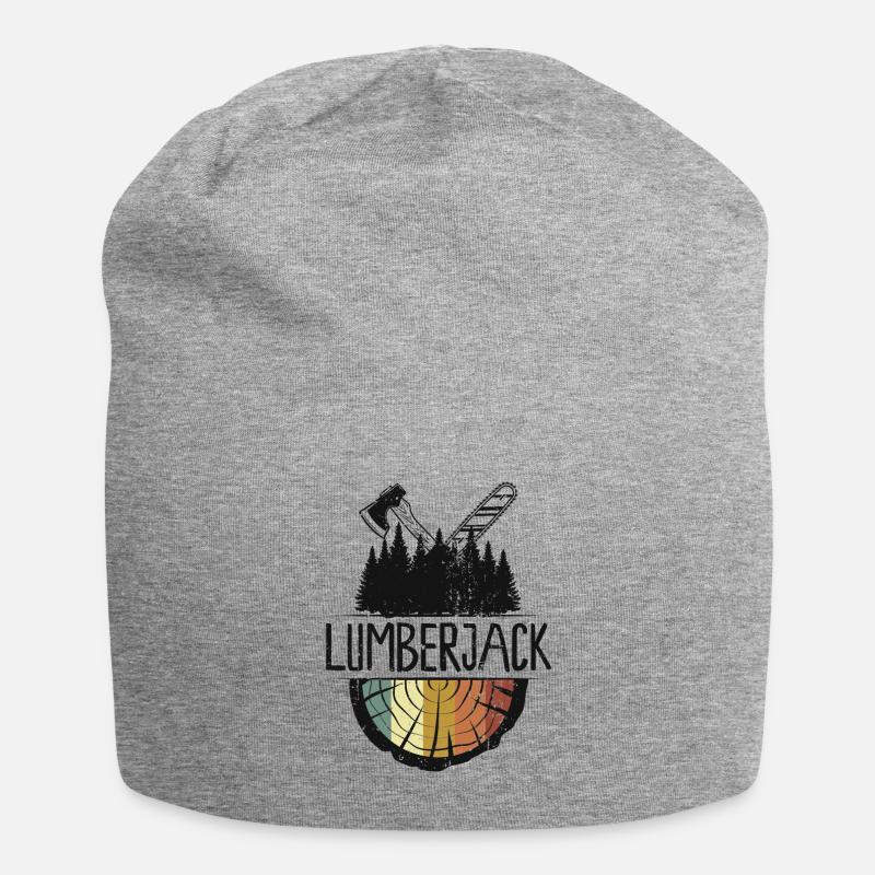 Bûcheron Bûcheron Bois Tronçonneuse Forêt Hachette - Bonnet en jersey - gris chiné