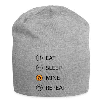 Eat sleep mine repeat cryptocurrency t-shirt - Jersey-Beanie - Grau meliert - Vorne