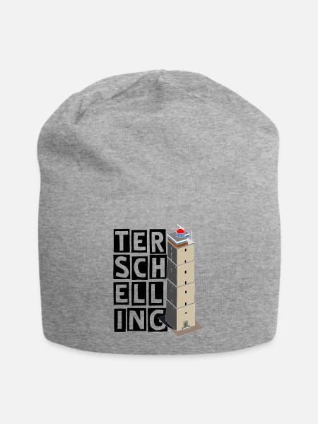 Terschelling Brandaris Schwarz - Jersey-Beanie - Grau meliert