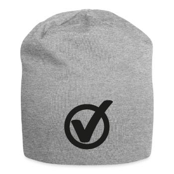 Tick Check mark sign - Jersey Beanie - heather grey - Front