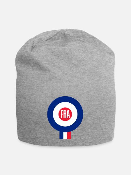 Frankreich - Jersey-Beanie - Grau meliert