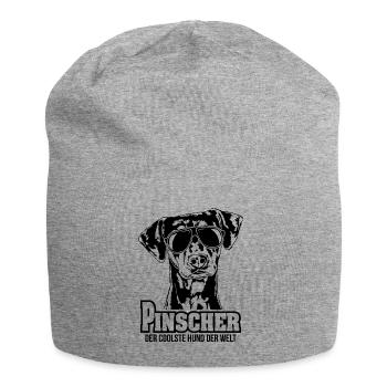 Deutscher PINSCHER coolster Hund Hundespruch Hunde - Jersey-Beanie - Grau meliert - Vorne