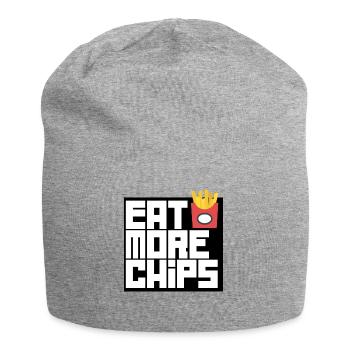 Mangez plus de chips - Bonnet en jersey - gris chiné - Devant