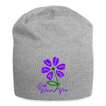 Church god bless you - Jersey Beanie - heather grey - Front