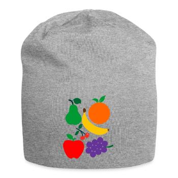Obst - Jersey-Beanie - Grau meliert - Vorne