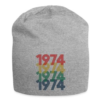 1974, Jahrgang 50. Geburtstag Männer Frauen 50 Jahre alt - Jersey-Beanie - Grau meliert - Vorne