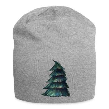 Immergrüne Blaufichte - Jersey-Beanie - Grau meliert - Vorne