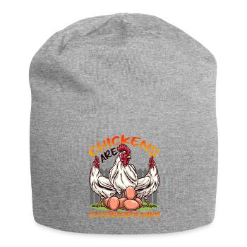 Special chicken coop chicken coop chicken eggs - Jersey Beanie - heather grey - Front