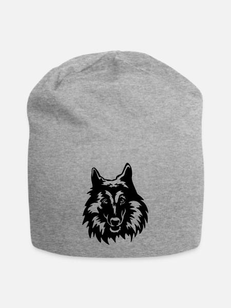 Tervueren Kopf - Jersey-Beanie - Grau meliert