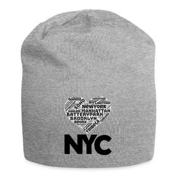 New York - Jersey Beanie - heather grey - Front