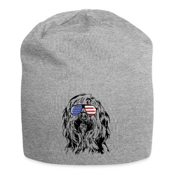 BRIARD Amérique Flag Lunettes de soleil Chiens Wilsigns - Bonnet en jersey - gris chiné - Devant