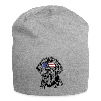 KORTHALS GRIFFON Amérique Flag Dogs Wilsigns - Bonnet en jersey - gris chiné - Devant